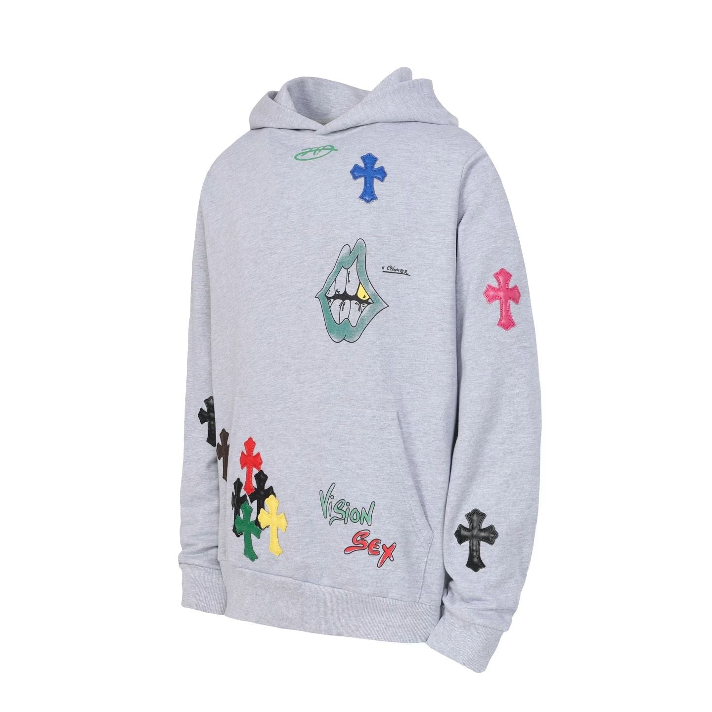 Chrome Hearts Multicolor Grey Hoodie