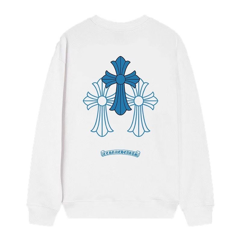 Chrome Hearts Blue Cross Horseshoe Logo Long Sleeve