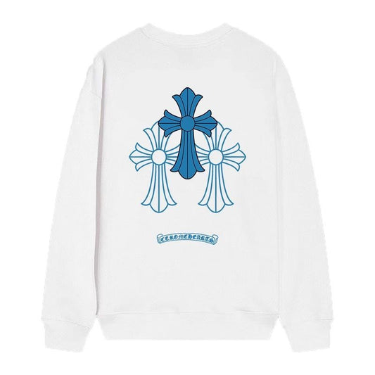Chrome Hearts Blue Cross Horseshoe Logo Long Sleeve