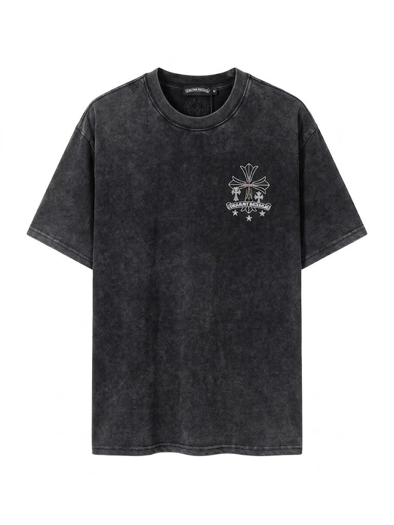 Chrome Hearts Black Horseshoe Cross Graphic T-Shirt