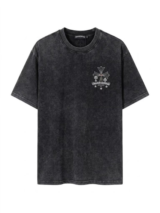 Chrome Hearts Black Horseshoe Cross Graphic T-Shirt