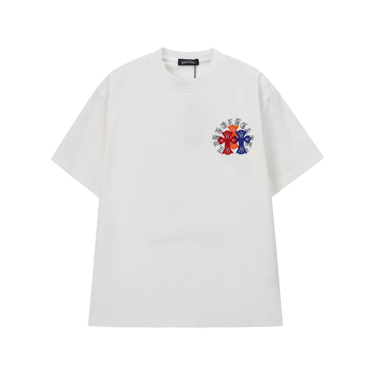 Chrome Hearts White Triple Cross Logo T-Shirt