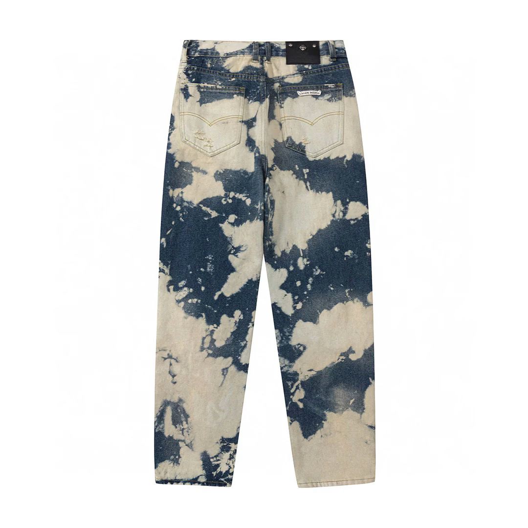 Chrome Hearts Tie Dye Multicolor Cross Jeans